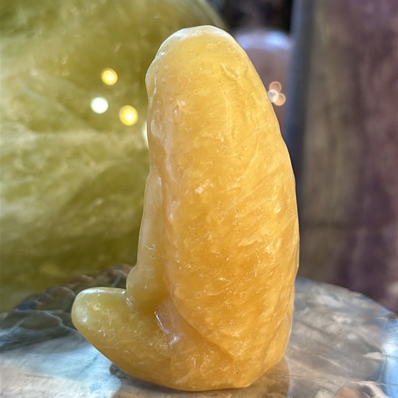 🎄SALE🎄Orange Calcite Mother Earth Carving! - Picture 5 of 8